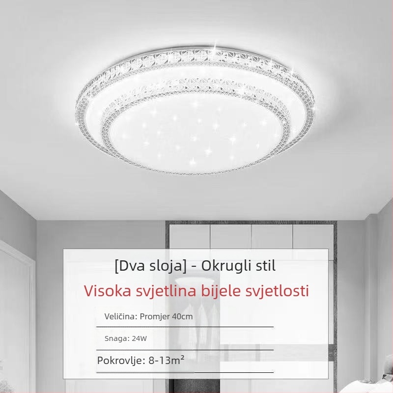 Imitacija kristala Nova svjetiljka za dnevni boravak LED stropna svjetiljka za glavnu spavaću sobu Moderna jednostavna atmosferska svjetiljka Luksuzna glavna svjetiljka za hodnik