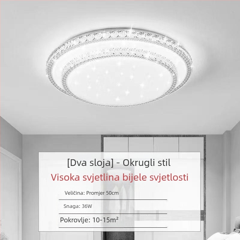 Imitacija kristala Nova svjetiljka za dnevni boravak LED stropna svjetiljka za glavnu spavaću sobu Moderna jednostavna atmosferska svjetiljka Luksuzna glavna svjetiljka za hodnik