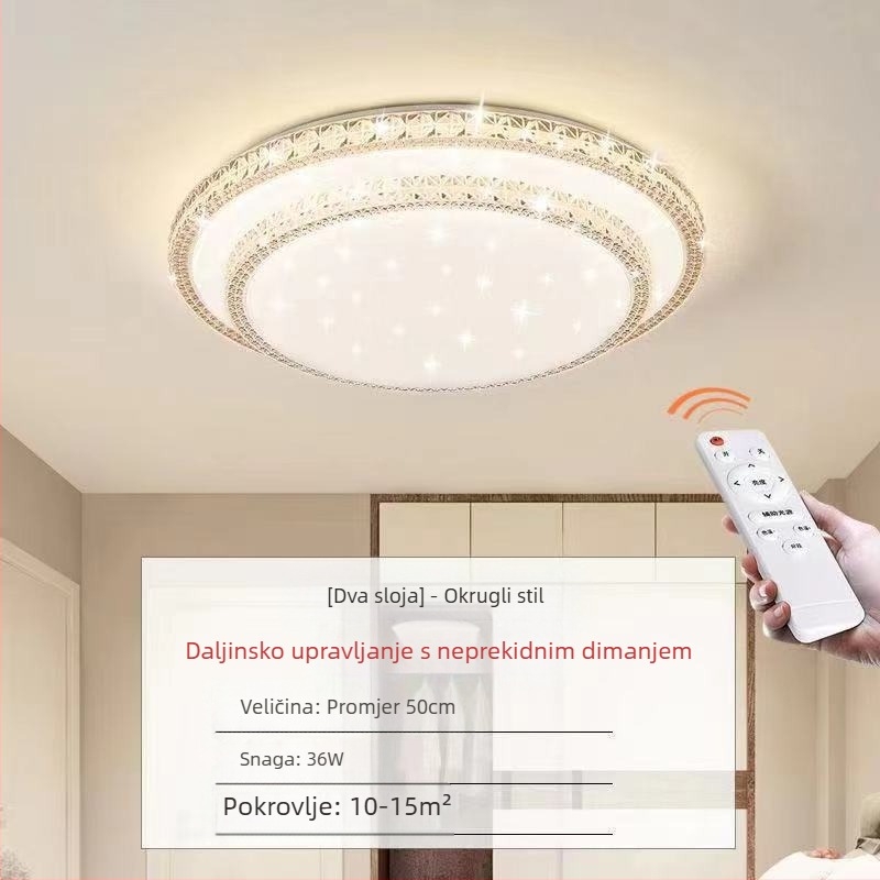 Imitacija kristala Nova svjetiljka za dnevni boravak LED stropna svjetiljka za glavnu spavaću sobu Moderna jednostavna atmosferska svjetiljka Luksuzna glavna svjetiljka za hodnik