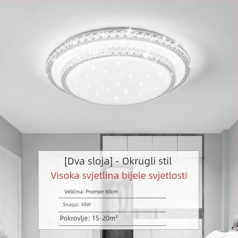 Imitacija kristala Nova svjetiljka za dnevni boravak LED stropna svjetiljka za glavnu spavaću sobu Moderna jednostavna atmosferska svjetiljka Luksuzna glavna svjetiljka za hodnik