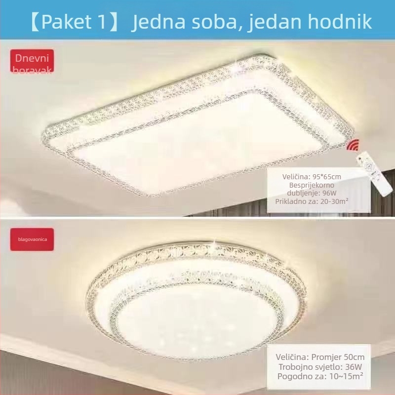 Imitacija kristala Nova svjetiljka za dnevni boravak LED stropna svjetiljka za glavnu spavaću sobu Moderna jednostavna atmosferska svjetiljka Luksuzna glavna svjetiljka za hodnik