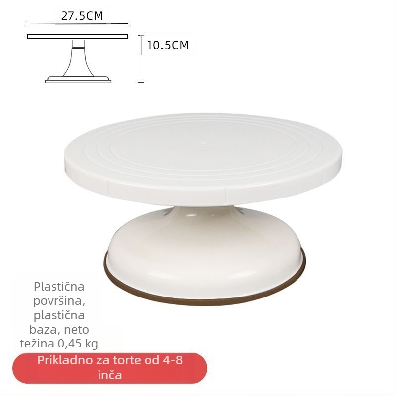 Okretni tanjur za ukrašavanje torti, set alata za pečenje, pladanj od aluminijske legure, rotirajući tanjur za razmazivanje, kućanski, komercijalni okretni tanjur za ukrašavanje