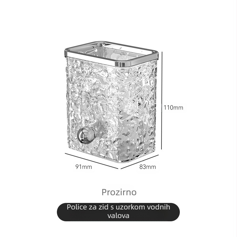 Kutija za pohranu s uzorkom ledenjaka, kutija za kupaonsku kozmetiku, neperforirana, bešavni zidni stalak za pohranu sitnica