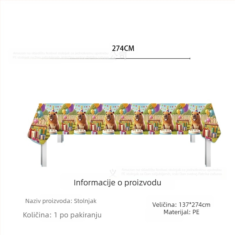 Amazon na zalihi festivalski stolnjak za jednokratnu upotrebu pe stolnjak Valentinovo irska zabava za Dan svetog Patrika