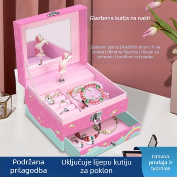 Glazbena kutija jednorog, izvrsna kutija za pohranu nakita, prekogranična vruća prodavačka glazbena kutija za djecu, kutija s ladicama za poklone na zalihi