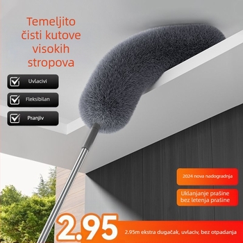 Uklanjanje prašine, pernati čistač prašine, metenje prašine, laserska prašina, elektrostatski teleskopski kućni paukova mreža, čišćenje stropa, artefakt