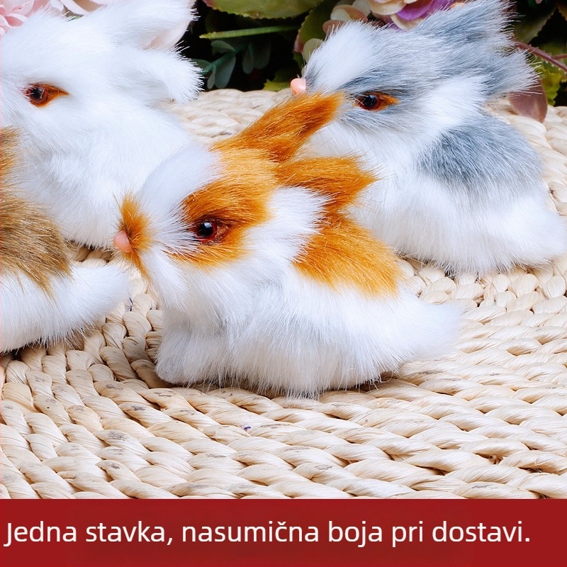 Simulacija zečića butik mini set četiri zeca vrhunski ručno rađeni nakit pokloni rođendanski pokloni veleprodaja