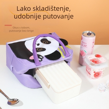 Crtana trodimenzionalna torba za ručak, dječja prijenosna torba za ručak za studente s torbom za obrok za uredske radnike, slatka torba za putovanje na posao