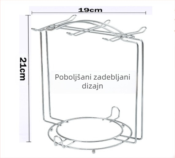 Stalak za pohranu seta šalica za kavu, polica za šalice za kavu, polica za 6 šalica i 6 tanjura