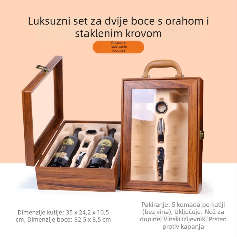 Proizvođač vrhunskih kutija za pakiranje, poklon kutije za vino s prozorčićem, kutije za vino na zalihi, veleprodaja vrhunskih poklon kutija, pogodno za Penfolds vino