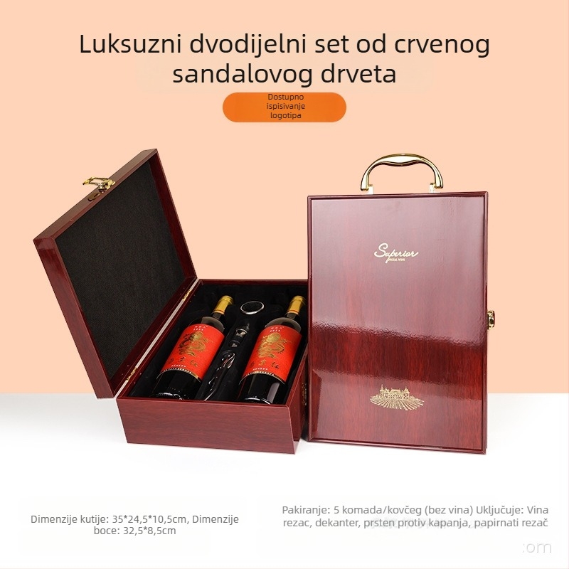 Proizvođač vrhunskih kutija za pakiranje, poklon kutije za vino s prozorčićem, kutije za vino na zalihi, veleprodaja vrhunskih poklon kutija, pogodno za Penfolds vino