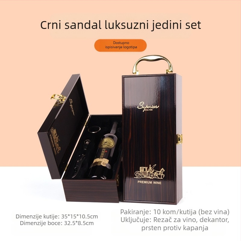 Proizvođač vrhunskih kutija za pakiranje, poklon kutije za vino s prozorčićem, kutije za vino na zalihi, veleprodaja vrhunskih poklon kutija, pogodno za Penfolds vino