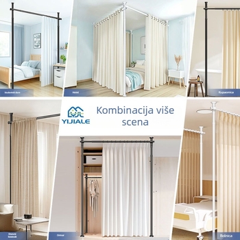 Neperforirana zavjesa za spavaću sobu, pregrada za krevet, zavjesa za vrata, soba za iznajmljivanje, ulaz u spavaonicu, platnena zavjesa, kozmetički salon, zavjesa u obliku slova L, unutarnja zavjesa