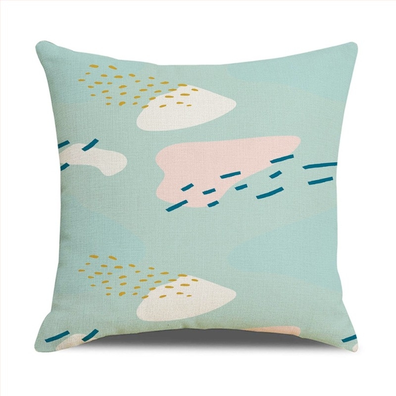 Moderna jednostavna geometrijska apstraktna ilustracija lanena jastučnica 2023 Nova jastučnica za dom, kauč, jastučnica