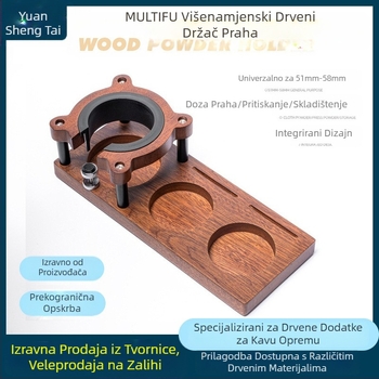 Držač za prašak za kavu, držač za punjenje od punog drva 51-58 mm, univerzalni jastučić za prašak, nosač aparata za espresso kavu, držač za prašak