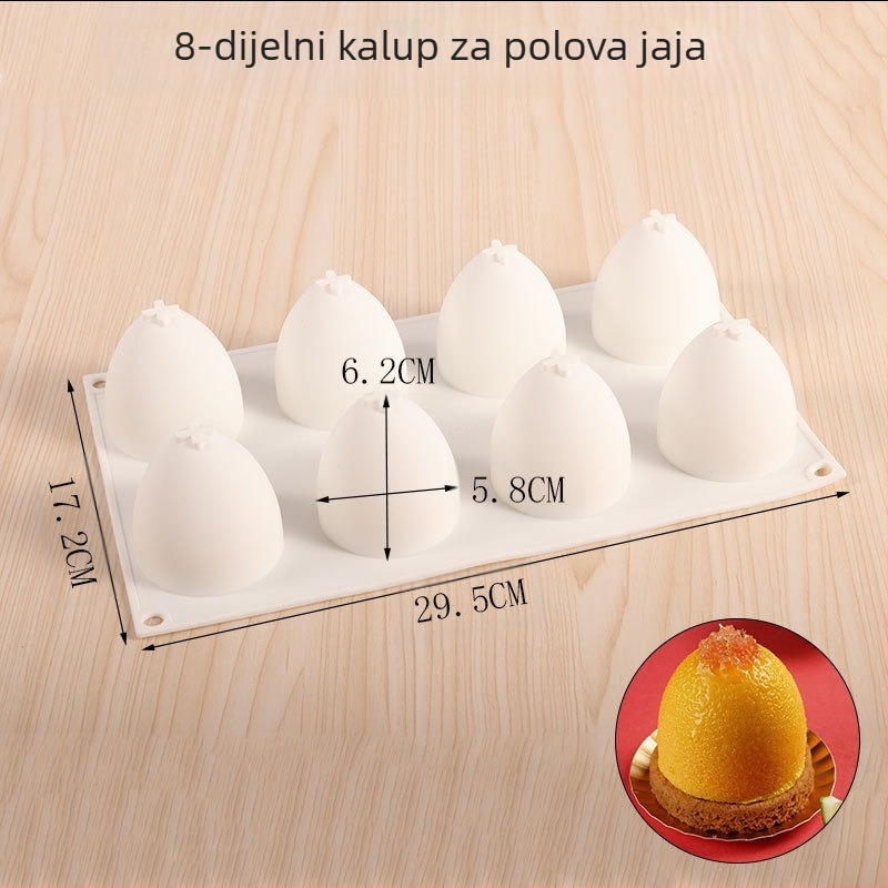 Silikonski kalup za uskrsna jaja Amazon Explosions, kalup za mousse u obliku francuskog cvijeta, ptičje jaje