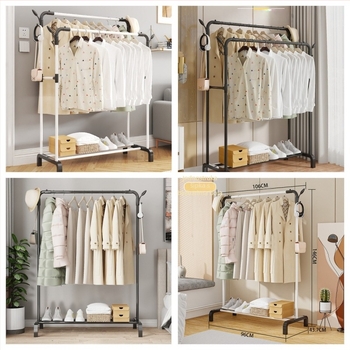 Jednostavni stalak za kapute za pod u spavaćoj sobi dnevnoj sobi jednostavni stalak za odjeću vertikalni stalak za sušenje balkona veleprodaja
