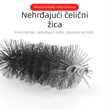 Električna četka za cijevi, glava žičane četke, čišćenje unutarnjih rupa cijevi, uklanjanje hrđe, industrijska četka za čišćenje nehrđajućeg čelika