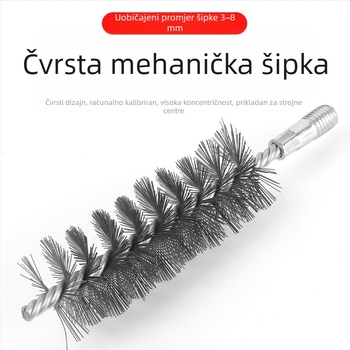 Električna četka za cijevi, glava žičane četke, čišćenje unutarnjih rupa cijevi, uklanjanje hrđe, industrijska četka za čišćenje nehrđajućeg čelika