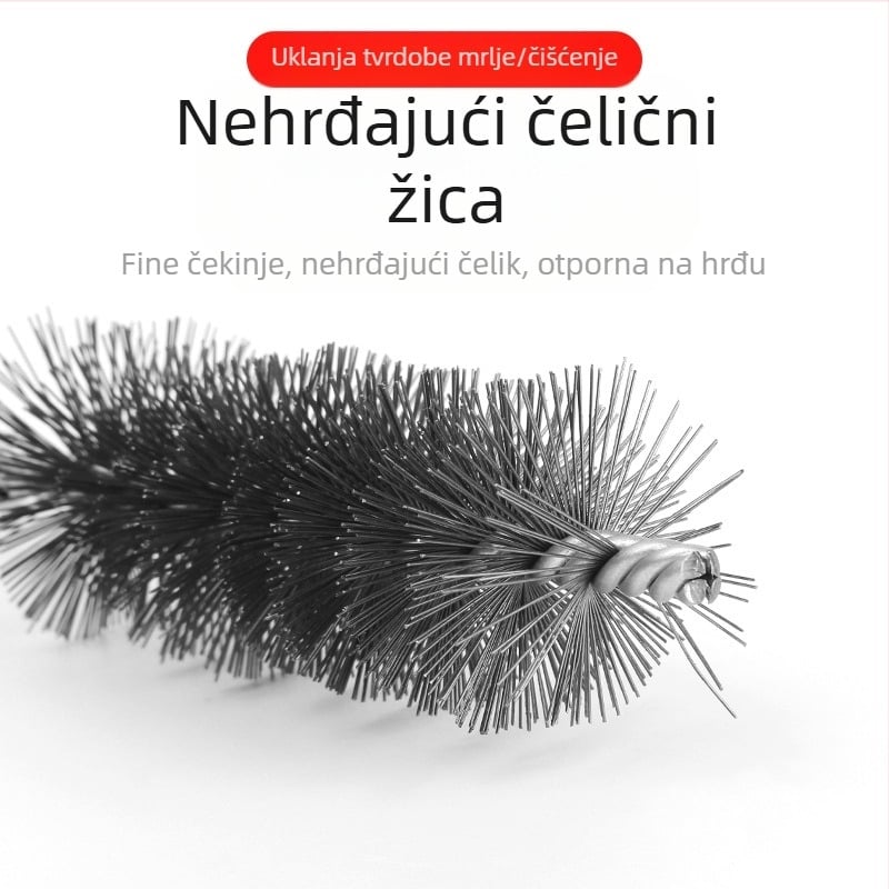 Električna četka za cijevi, glava žičane četke, čišćenje unutarnjih rupa cijevi, uklanjanje hrđe, industrijska četka za čišćenje nehrđajućeg čelika