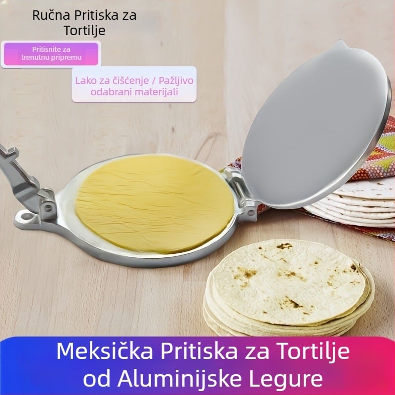 Preša za knedle od aluminijske legure, ručno prešana preša za meksičke rezance, ručni stroj za oblikovanje kukuruznog tijesta, preša za kolače