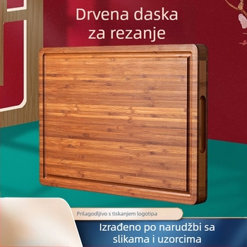 Proizvođač Veleprodaja Masivna drvena daska za rezanje Bambusova daska za rezanje Bambusova drvena daska za rezanje Kuhinja Kućanska dvostrana drvena daska za rezanje sa sudoperom