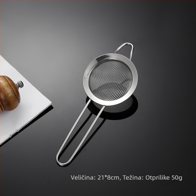 Cjedilo od nehrđajućeg čelika 304 s jednim uhom, dvostruko veliko cjedilo, filter za brašno, mrežasto cjedilo za sojino mlijeko, kuhinjsko ulje, rešetka za ulje