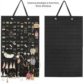 Vrećica od filca za vješanje, vrećica za vješanje za pohranu naušnica, zidna vrećica za vješanje nakita, naušnice, ogrlica, prstenje za vješanje