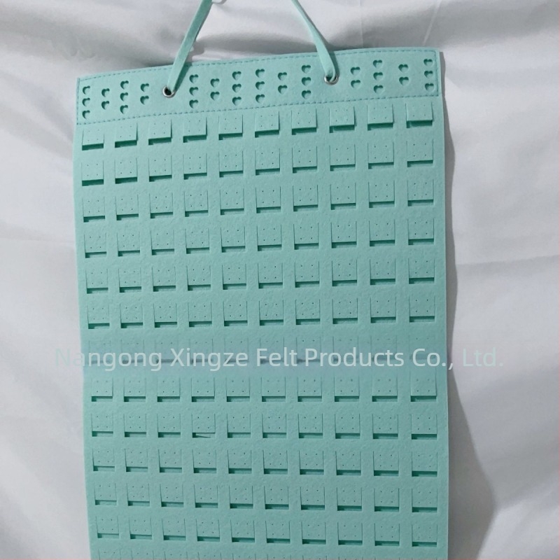 Vrećica od filca za vješanje, vrećica za vješanje za pohranu naušnica, zidna vrećica za vješanje nakita, naušnice, ogrlica, prstenje za vješanje