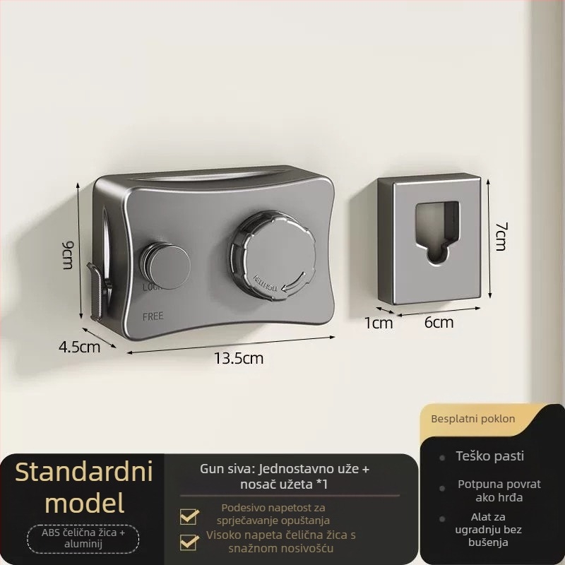 Nevidljivi konop za rublje, unutarnji balkon bez bušenja, nevidljivi uvlačivi stalak za sušenje odjeće, artefakt za kupaonicu, žičana vješalica za užad