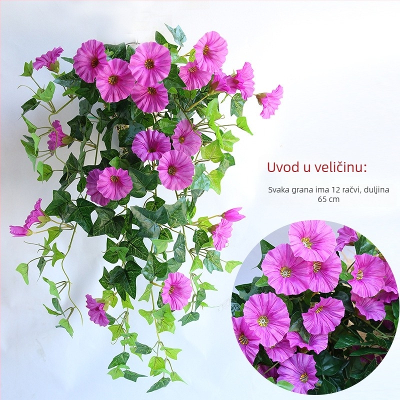 Simulirana jutarnja slava, jutarnja slava, umjetni cvijet, umjetni cvijet, plastični cvijet od ratana, ukrasni cvijet, zidna orhideja pauk, Amazonska prekogranična shema