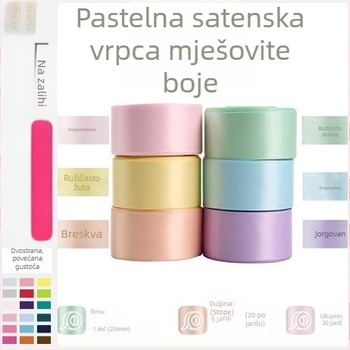 Prekogranično odijelo, dvostrana debela poliesterska vrpca, buket poklon kutija za pakiranje, vrpca, ručno izrađena, DIY, dodaci za kosu, Sade materijal