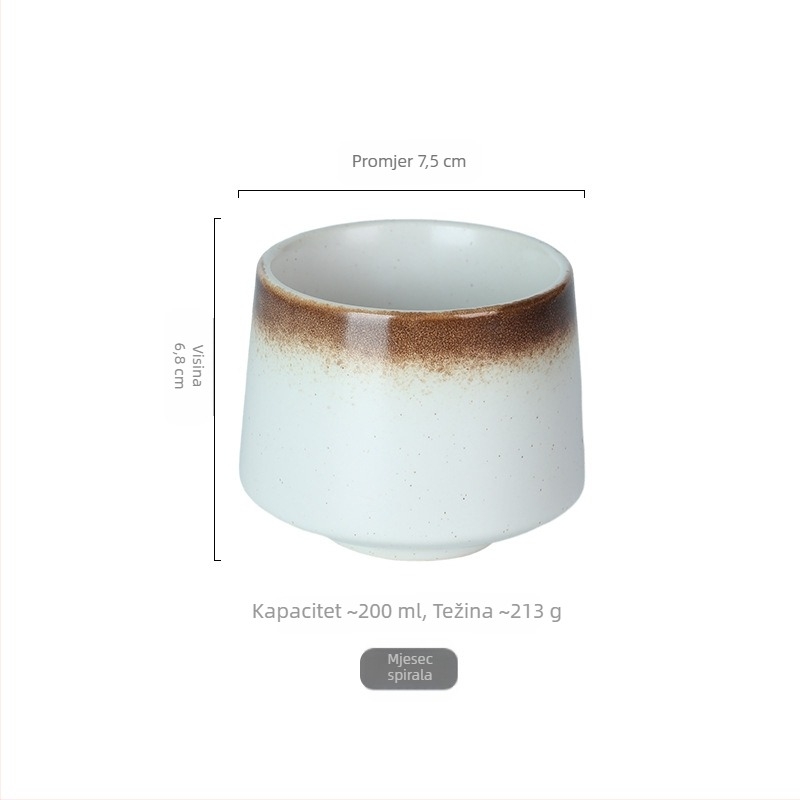 Prekogranična Amazon keramička posuđa za jelo od 200 ml šalica za kavu u nordijskom stilu, prijenosna šalica, kreativna šalica za čaj s LOGOM