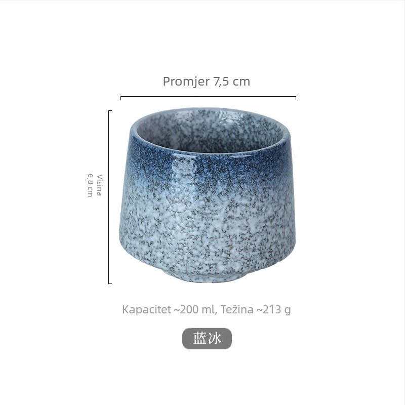Prekogranična Amazon keramička posuđa za jelo od 200 ml šalica za kavu u nordijskom stilu, prijenosna šalica, kreativna šalica za čaj s LOGOM