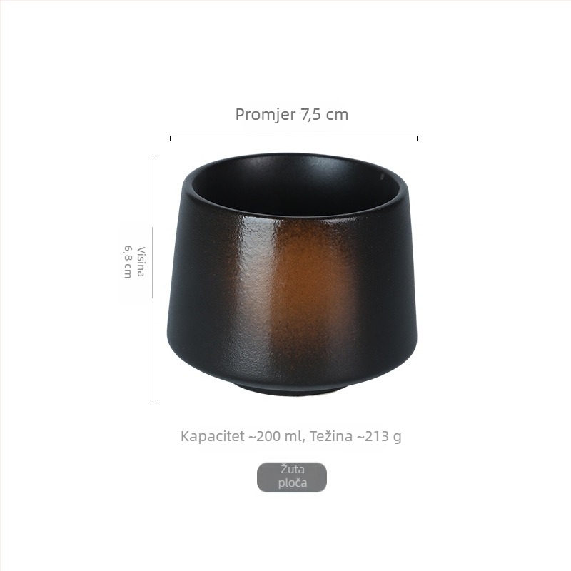 Prekogranična Amazon keramička posuđa za jelo od 200 ml šalica za kavu u nordijskom stilu, prijenosna šalica, kreativna šalica za čaj s LOGOM