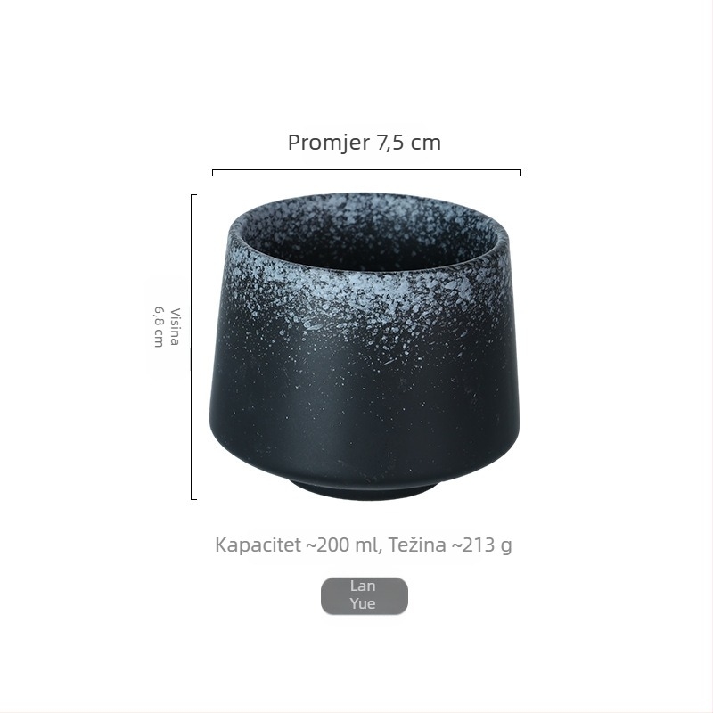 Prekogranična Amazon keramička posuđa za jelo od 200 ml šalica za kavu u nordijskom stilu, prijenosna šalica, kreativna šalica za čaj s LOGOM