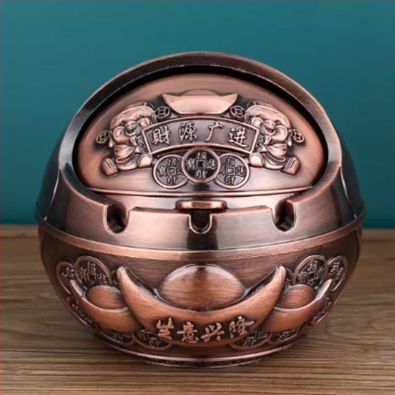 Ma to Chenggong pepeljara za dom i dnevni boravak, kreativni personalizirani trend s poklopcem, protiv letećeg pepela, ukrasi za pepeljaru s okusom dima