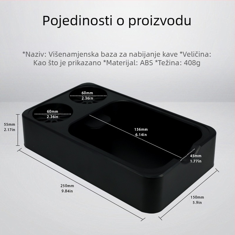 Višenamjenska kutija za talog kave, nova talijanska ABS ručka, nosač za pohranu aparata