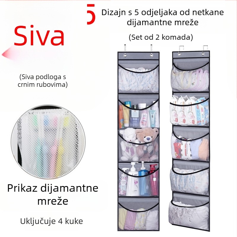 Temu Nova torba za vješanje s pet pretinaca i džepovima za hlače Intimates, velika netkana torba za pohranu s 5 pretinaca