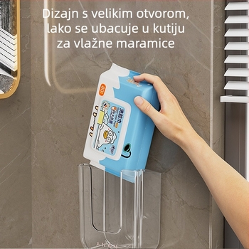 Luksuzna kutija za mokre maramice u obliku slova U bez bušenja, bešavna višenamjenska kutija za pohranu ručnika za kućanstvo, WC i kupaonicu
