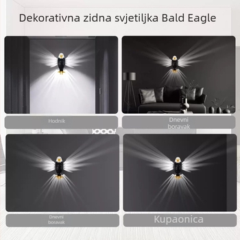 Zidna svjetiljka Eagle, projekcijska svjetiljka za spavaću sobu, novo, bežično daljinsko upravljanje, magnetsko punjenje, kreativna atmosferska noćna svjetiljka