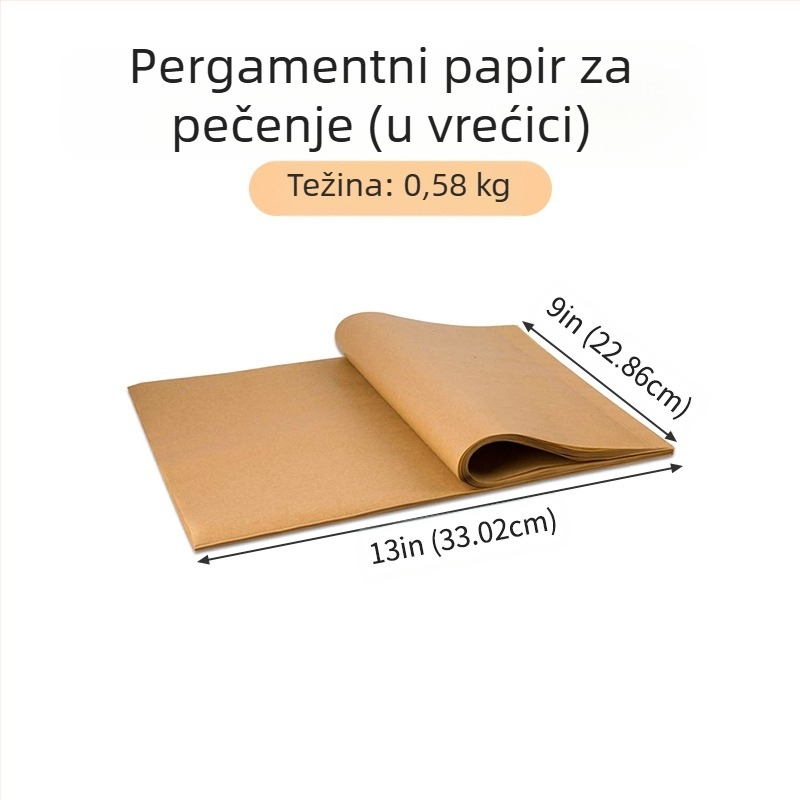 Prekogranični posebni papir za pečenje, izolacija za meso, pećnica na visokim temperaturama, poseban papir, papir za pečenje za jednokratnu upotrebu, silikonski papir za hranu