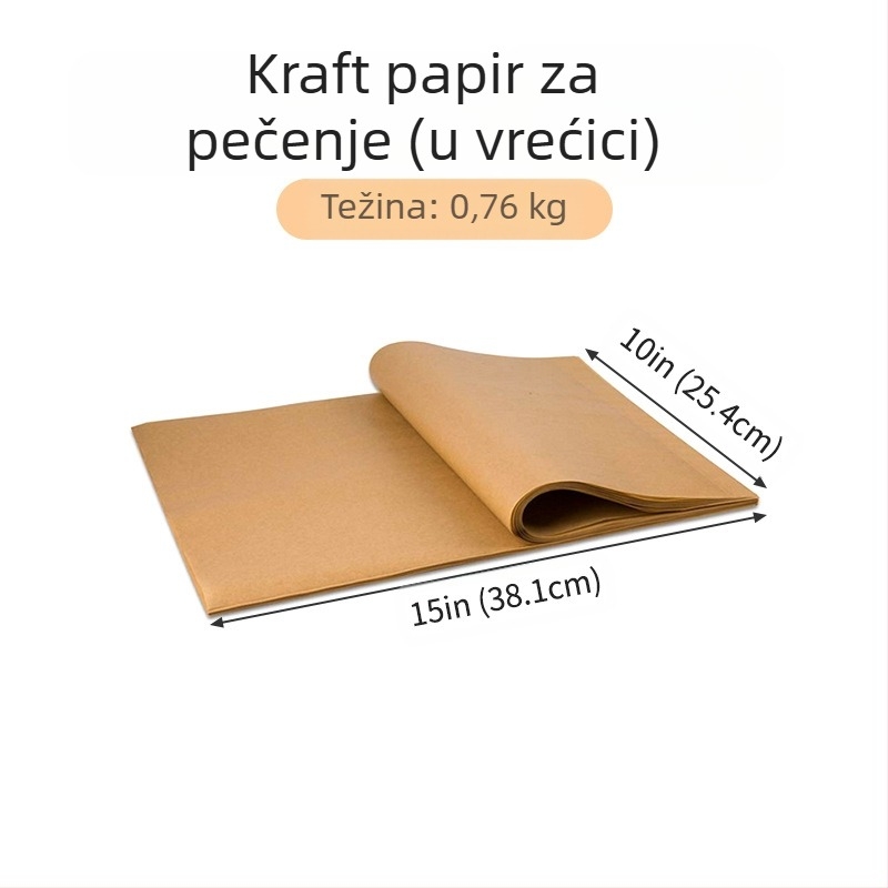 Prekogranični posebni papir za pečenje, izolacija za meso, pećnica na visokim temperaturama, poseban papir, papir za pečenje za jednokratnu upotrebu, silikonski papir za hranu