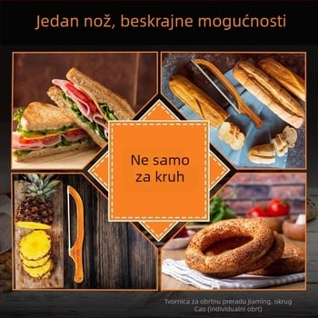 Retro drvena pila za kruh, nož za sendviče, pila za baget, drveni nož protiv savijanja, kućanski rezač kruha