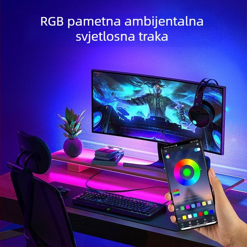 LED svjetlosna traka 5050RGB svjetlosna traka 5v niskonaponska svjetlosna traka LED traka samoljepljiva USB vodootporna TV pozadina svjetlosna traka za atmosferu