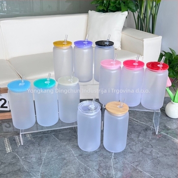 2024 Eksplozivna plastična vakuumska čaša od 16 oz Ekološki prihvatljiva akrilna žele boja Mason čaša Plastična čaša Veleprodaja