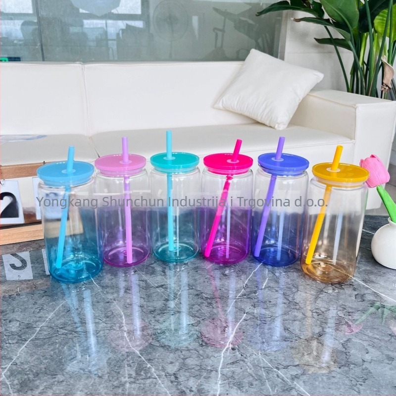 2024 Eksplozivna plastična vakuumska čaša od 16 oz Ekološki prihvatljiva akrilna žele boja Mason čaša Plastična čaša Veleprodaja