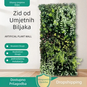Simulacija zelenog biljnog zida Prilagodba simulacije biljnog zida Lanmi trava Raznovrsna trava Lažna travnjak Zidna dekoracija Pozadina