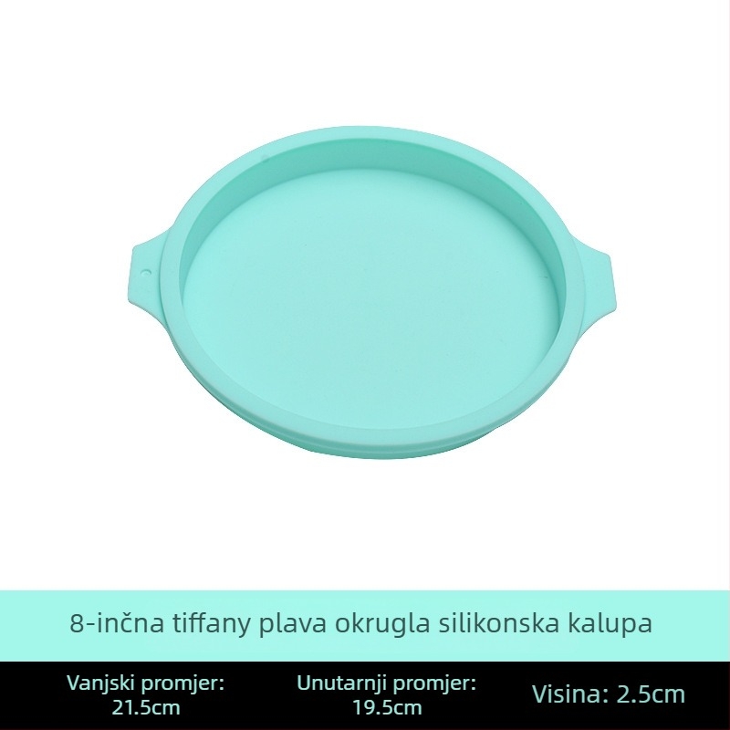Tvornički silikonski kalup za torte od šifona od 4/6/8 inča, alat za pečenje okruglih kolača s duginim mousseom, bez rezanja