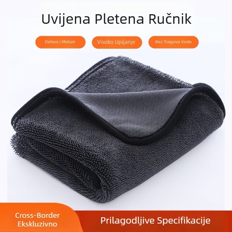 Uvijeni ručnik za pranje automobila od mikrovlakana, spiralni ručnik za čišćenje automobila od mikrovlakana, super upijajući ručnik za automobil za upotrebu u automobilu